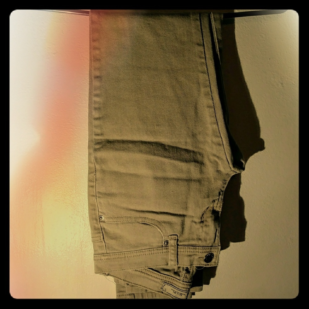 Corduroy-Style Tan Skinnies